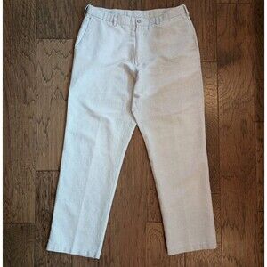 Dockers Premium Mens Linen Blend Pants Size 38 Beige Cream Coastal ? Hemmed?